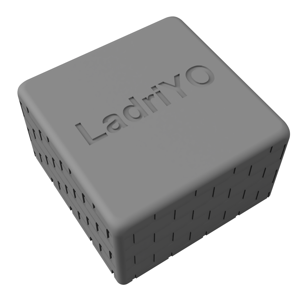 LadriYO vista lateral mostrando las esquinas redondeadas y acabado premium